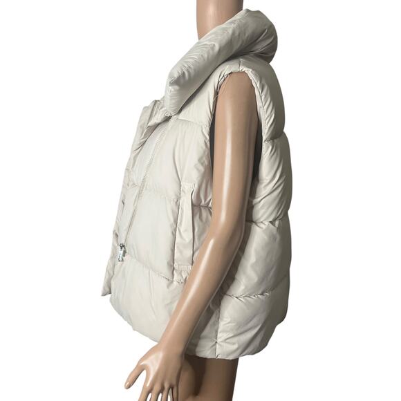 Gogg Puffer Vest Womens Small Off White Full Zip - Picture 8 of 9